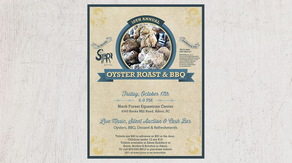 STAR Riding Oyster Roast Poster